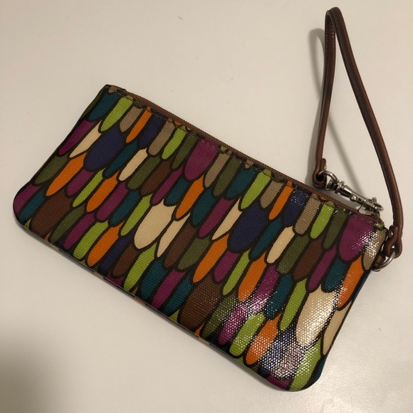 Fossil multicolor leather wristlet wallet - Picture 4 of 5